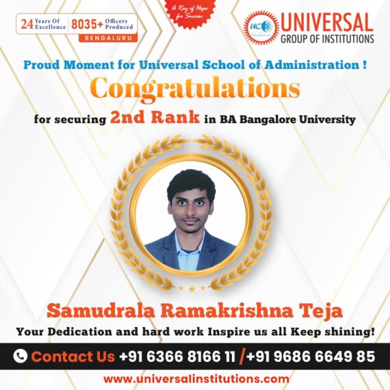 ✨ Dreaming Beyond Borders: Telangana Student Secures Bangalore University 2nd Rank Through Civil Services-Focused Program