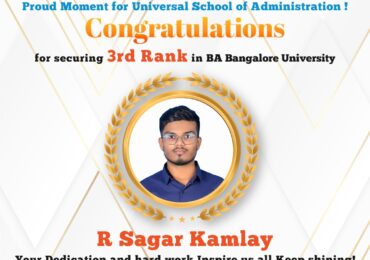 🥇 Rising to the Top: How R Sagar Kamlay Achieved 3rd Rank with Universal School of Administration