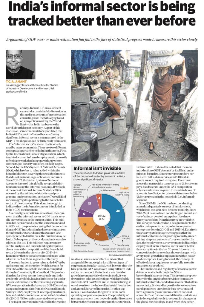 India’s Informal Economy Now Better Tracked

